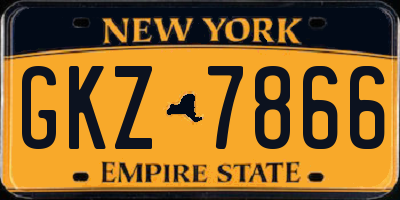 NY license plate GKZ7866