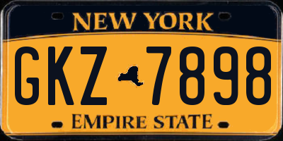 NY license plate GKZ7898