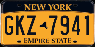 NY license plate GKZ7941