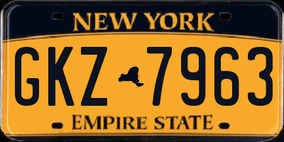 NY license plate GKZ7963