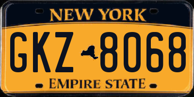 NY license plate GKZ8068