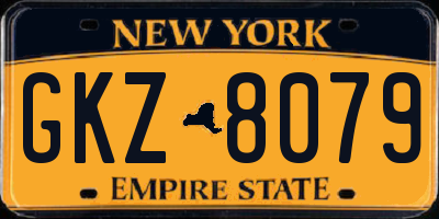 NY license plate GKZ8079