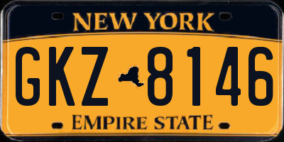 NY license plate GKZ8146