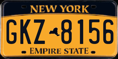NY license plate GKZ8156