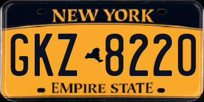 NY license plate GKZ8220