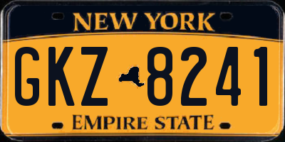 NY license plate GKZ8241