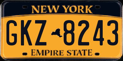NY license plate GKZ8243