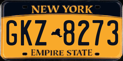 NY license plate GKZ8273