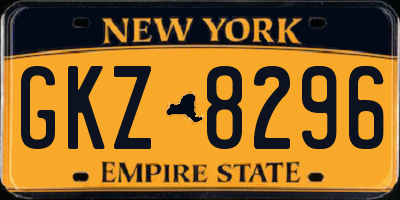 NY license plate GKZ8296