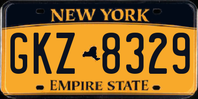 NY license plate GKZ8329