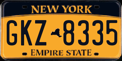 NY license plate GKZ8335