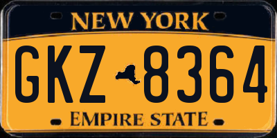 NY license plate GKZ8364