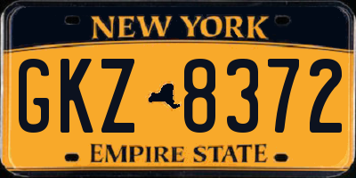 NY license plate GKZ8372