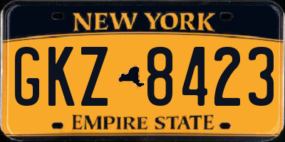 NY license plate GKZ8423