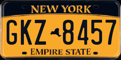 NY license plate GKZ8457