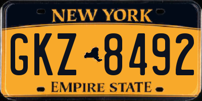 NY license plate GKZ8492