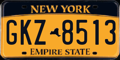 NY license plate GKZ8513