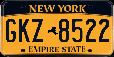 NY license plate GKZ8522