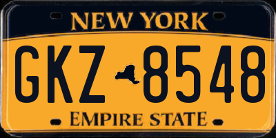 NY license plate GKZ8548