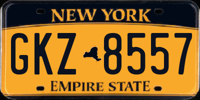 NY license plate GKZ8557