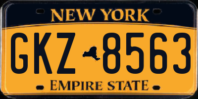 NY license plate GKZ8563