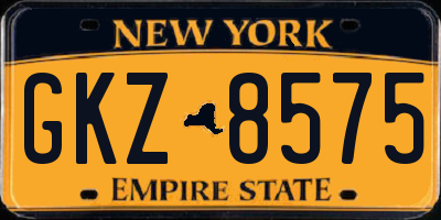NY license plate GKZ8575
