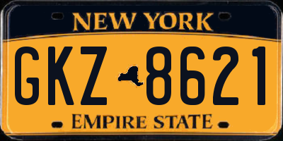NY license plate GKZ8621