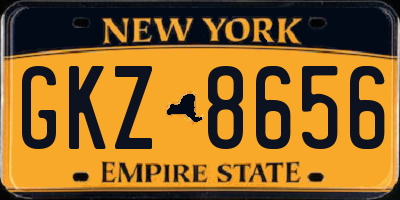 NY license plate GKZ8656