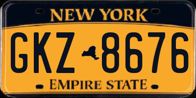 NY license plate GKZ8676