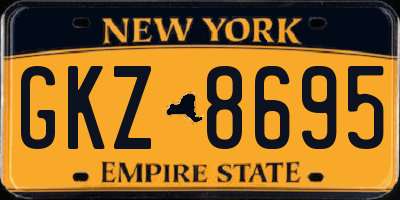 NY license plate GKZ8695