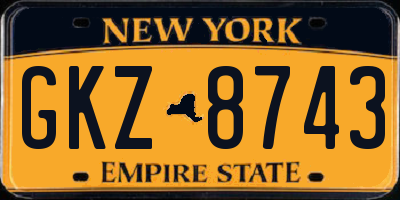NY license plate GKZ8743