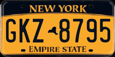 NY license plate GKZ8795