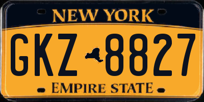 NY license plate GKZ8827
