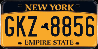 NY license plate GKZ8856