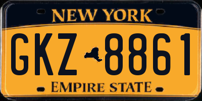 NY license plate GKZ8861