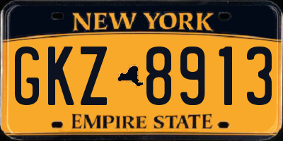 NY license plate GKZ8913