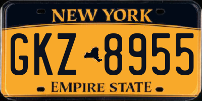 NY license plate GKZ8955