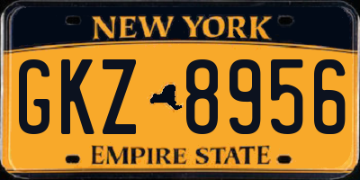 NY license plate GKZ8956