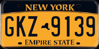 NY license plate GKZ9139