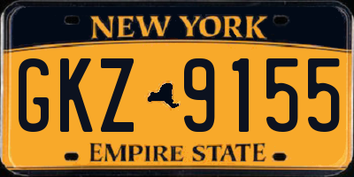NY license plate GKZ9155