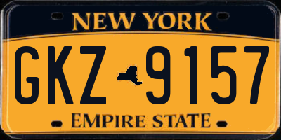 NY license plate GKZ9157