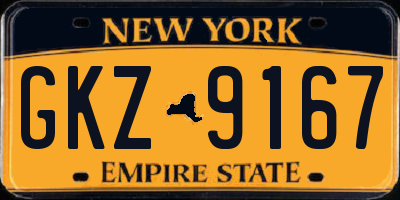 NY license plate GKZ9167