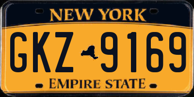 NY license plate GKZ9169