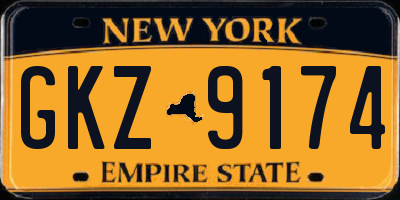 NY license plate GKZ9174