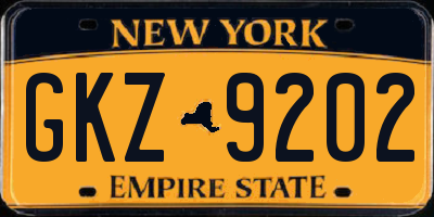 NY license plate GKZ9202