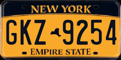 NY license plate GKZ9254