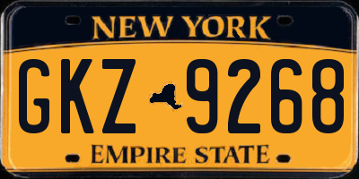 NY license plate GKZ9268