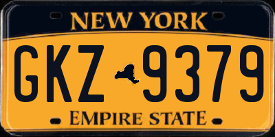 NY license plate GKZ9379