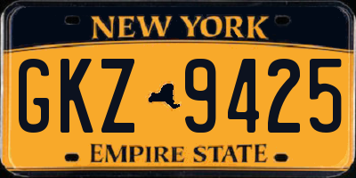 NY license plate GKZ9425
