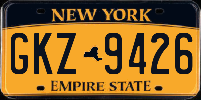 NY license plate GKZ9426
